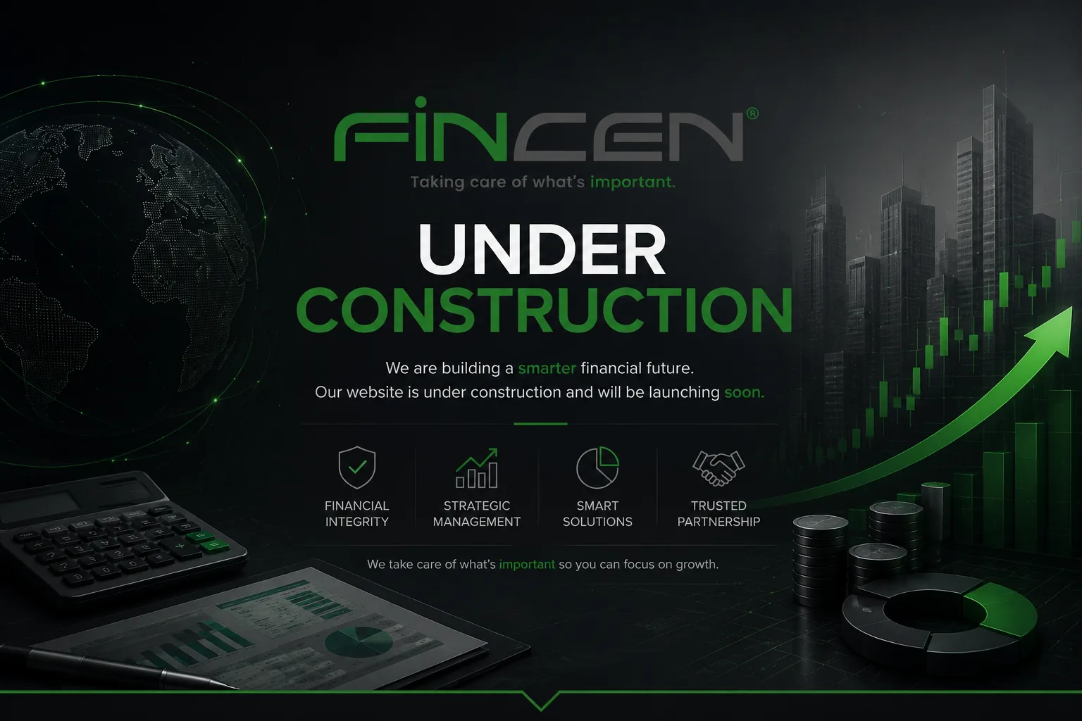 FINCEN (PTY) LTD under-construction announcement artwork